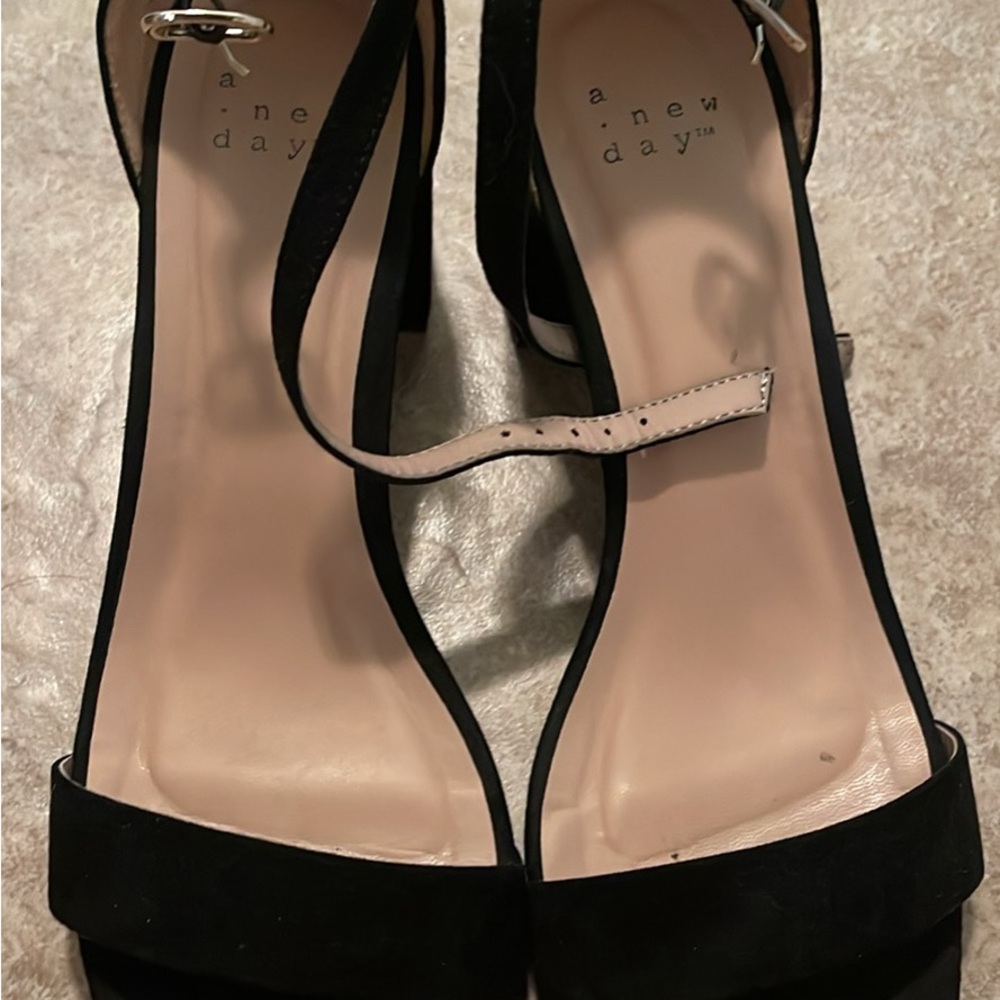 A New Day Black and Cream Heels